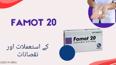 FAMOT 20 TABLETS uses in urdu