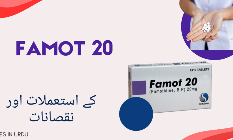 FAMOT 20 TABLETS uses in urdu